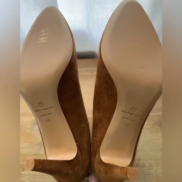 New Bruno Magli Pistoia Suede Boot in Cognac Size 9.5 - Picture 10 of 11